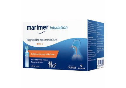MARIMER INHALATION Hipertoniczna woda morska / sól do inhalacji 2.2% x 5ml /30 amp.